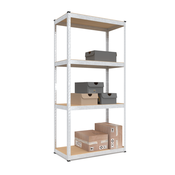Schwerlastregal, 150x70x30 cm, Max. Tragfähigkeit 700kg, 4 MDF-Böden, verzinkt – Bild 6