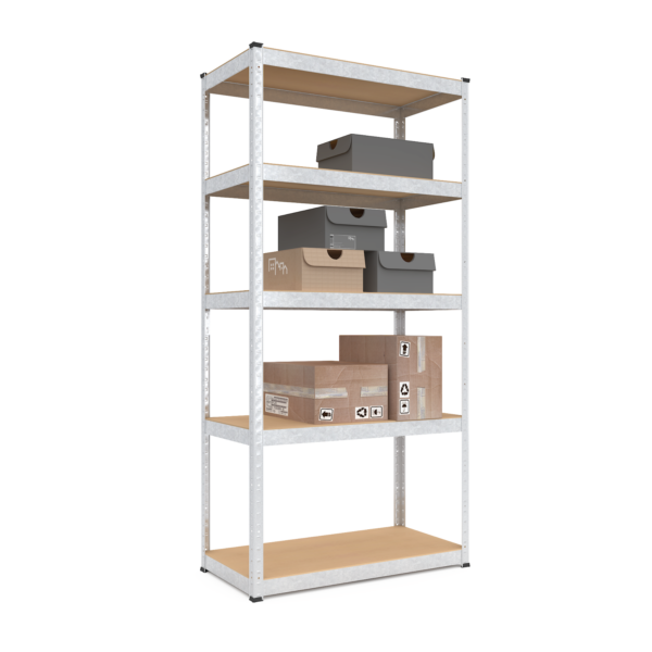 Schwerlastregal, 180x70x30 cm, Max. Tragfähigkeit 875kg, 5 MDF-Böden, verzinkt – Bild 6