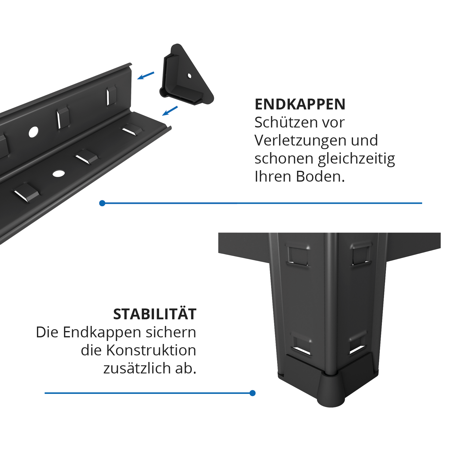 Schwerlastregal, 180x80x40 cm, Max. Tragfähigkeit 875kg, 5 MDF-Böden, schwarz 7 Schwerlastregal, 180x80x40 cm, Max. Tragfähigkeit 875kg, 5 MDF-Böden, schwarz – Bild 7