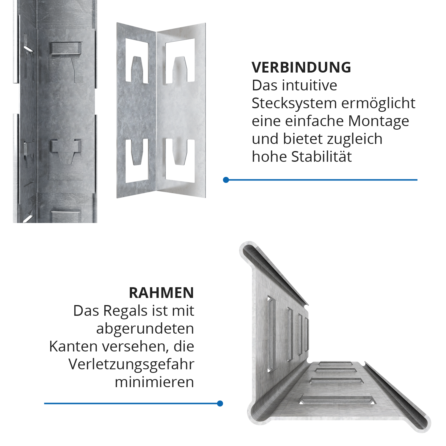 Schwerlastregal, 180x80x40cm 2er-Set, Max. Tragfähigkeit 875kg, 5 MDF-Böden, verzinkt 6 Schwerlastregal, 180x80x40cm 2er-Set, Max. Tragfähigkeit 875kg, 5 MDF-Böden, verzinkt – Bild 6